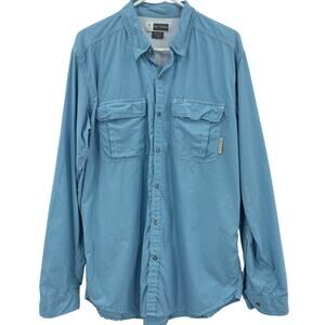 Exofficio Men's Insect Shield Snap Up Shirt, Sz. L  Outdoor Hiking Fishing Work